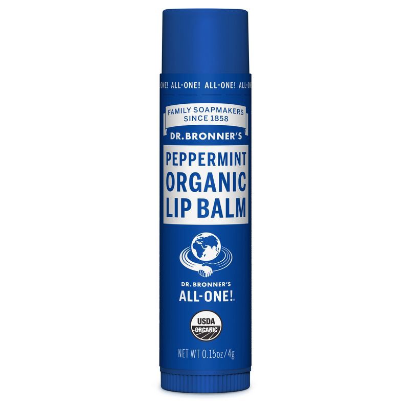 slide 1 of 4, Dr. Bronner's Organic Lip Balm Peppermint - .15oz, 0.15 oz