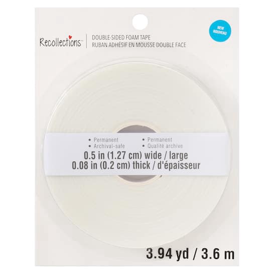 slide 1 of 4, 1/2" X 4yd. Double-Sided Foam Tape By Recollections, 1/2 in x 3.9 yd