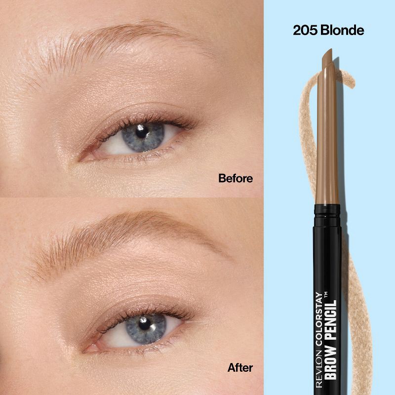 slide 3 of 8, Revlon Colorstay Waterproof Brow Pencil - Fill & Shape - 205 Blonde - 0.021oz, 0.021 oz