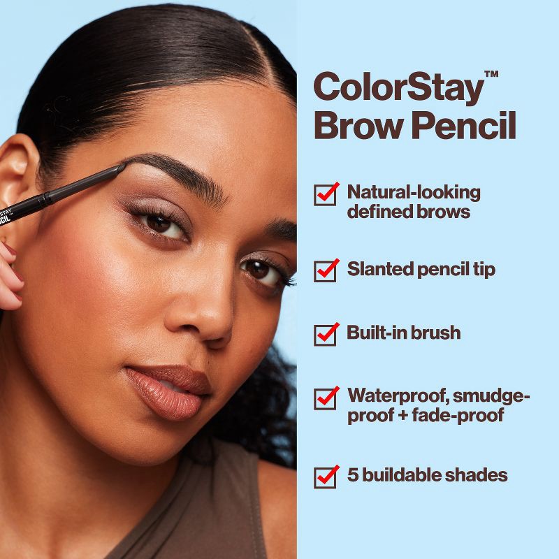 slide 4 of 8, Revlon Colorstay Waterproof Brow Pencil - Fill & Shape - 205 Blonde - 0.021oz, 0.021 oz