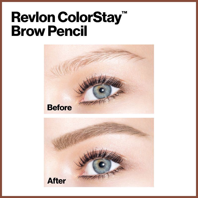 slide 6 of 8, Revlon ColorStay Waterproof Brow Pencil with Brush and Angled Tip - 205 Blonde - 0.012oz, 0.012 oz