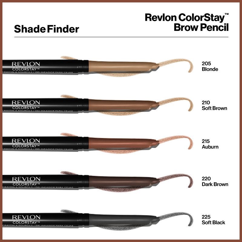 slide 7 of 9, Revlon ColorStay Waterproof Brow Pencil with Brush and Angled Tip - 210 Soft Brown - 0.012oz, 0.012 oz