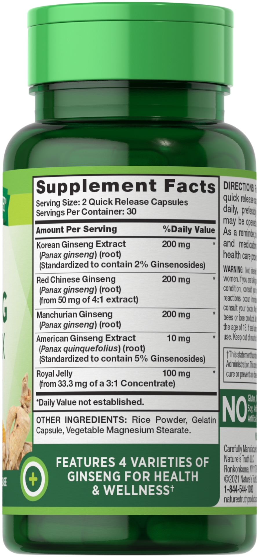 slide 3 of 4, Nature's Truth Super Ginseng Complex plus Royal Jelly, 60 ct