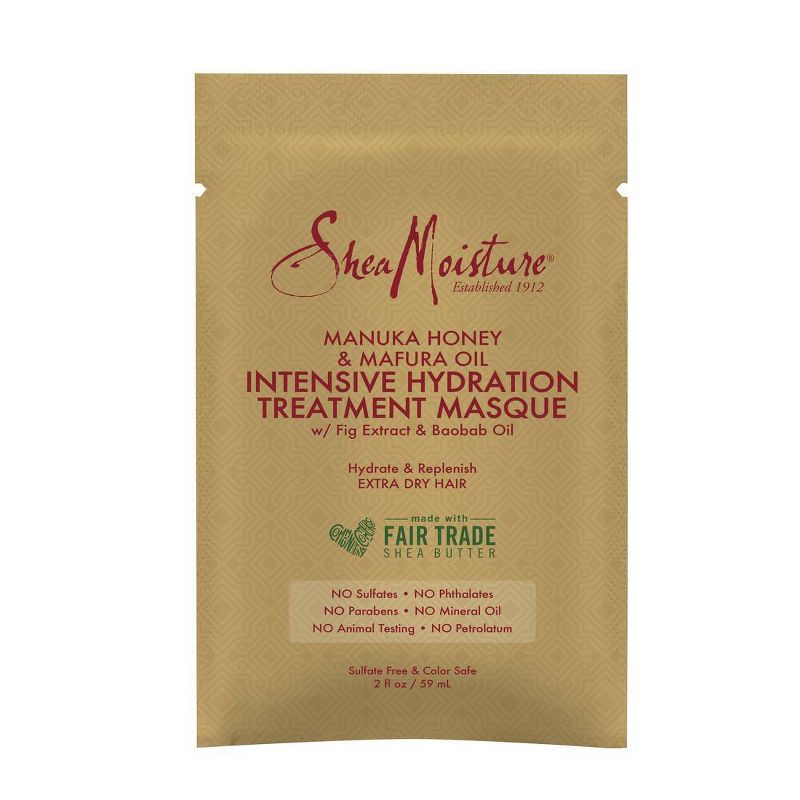 slide 2 of 7, SheaMoisture Manuka Honey & Mafura Oil Intensive Hydration Hair Masque - 2 fl oz, 2 fl oz