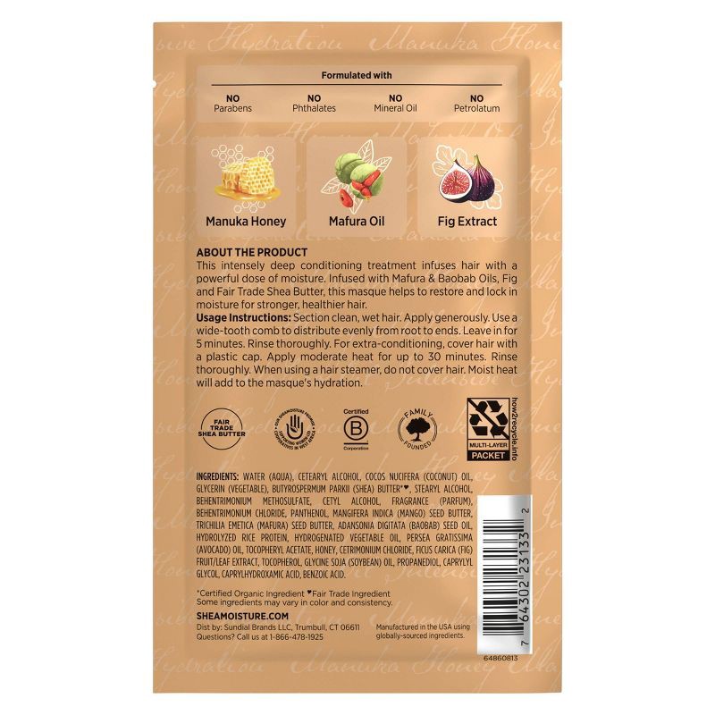 slide 2 of 6, SheaMoisture Manuka Honey & Mafura Hair Oil Intensive Hydration Hair Mask - 2 fl oz, 2 fl oz