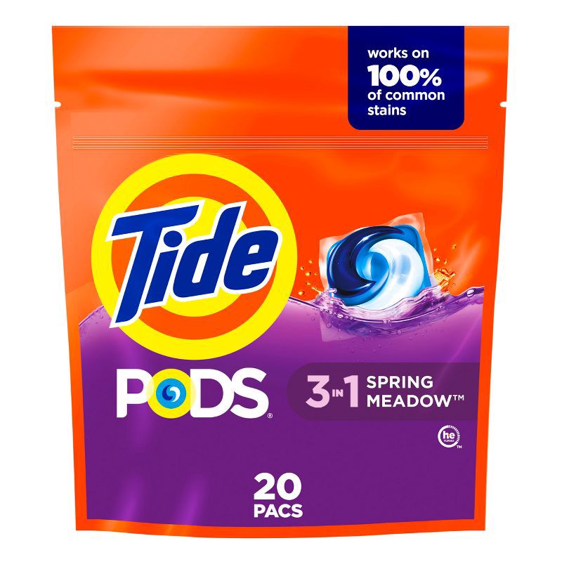 slide 1 of 13, Tide Spring Meadow HE Deep Cleaning Concentrated Laundry Detergent Pods 20 Pacs - 15oz, 15 oz