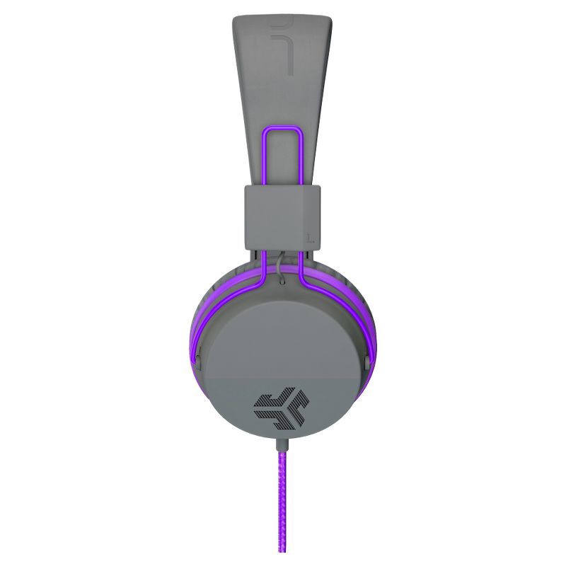 slide 3 of 4, JLab JBuddies Studio Wired Kids Headphone - Gray/Purple, 1 ct