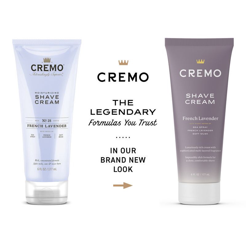 slide 3 of 8, Cremo French Lavender Shave Cream - 6 fl oz, 6 fl oz