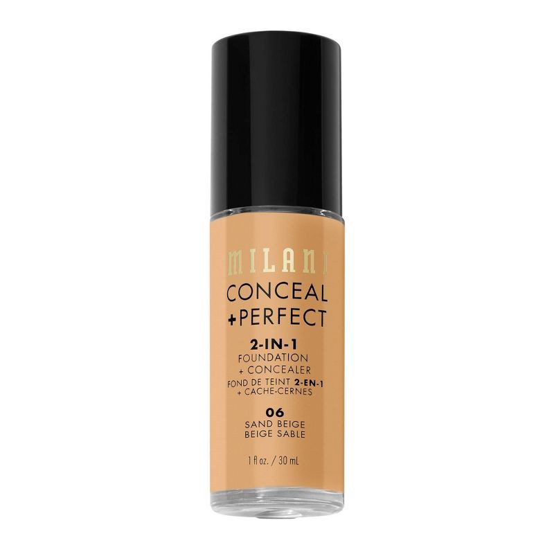 slide 5 of 6, Milani Conceal + Perfect 2-in-1 Foundation + Concealer - 06 Sand Beige - 1fl oz, 1 fl oz