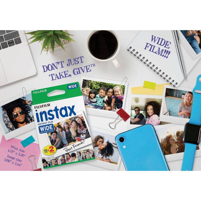 slide 5 of 5, Fujifilm instax WIDE Instant Film, 1 ct
