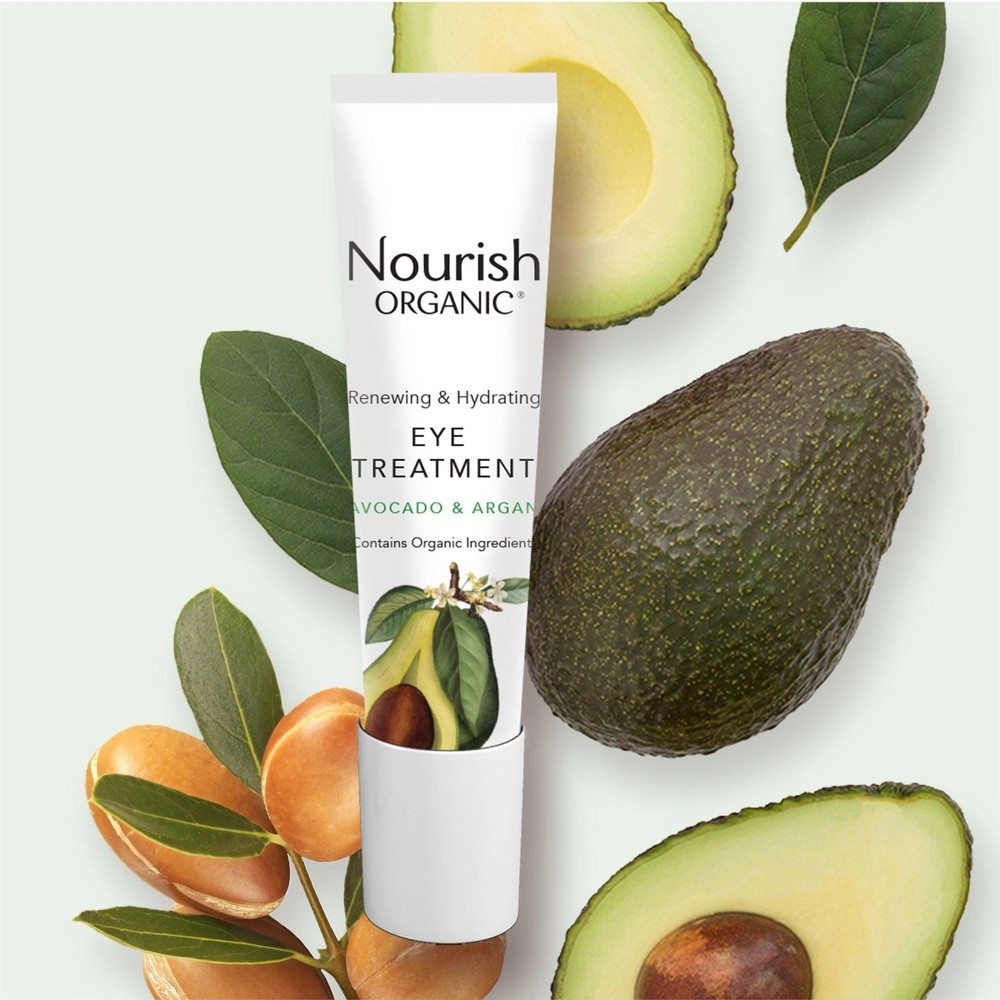 slide 2 of 3, Nourish Organic Renewing & Hydrating Eye Cream - Avocado & Argan, 0.5 fl oz