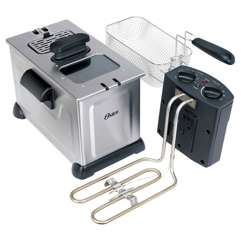 slide 2 of 5, Oster 3.7qt Deep Fryer - Stainless Steel CKSTDFZM37, 3.7 qt