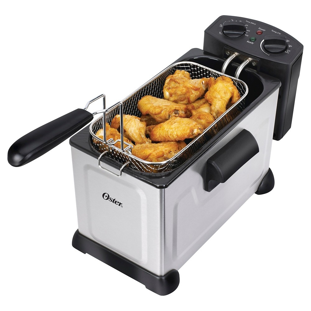 slide 4 of 5, Oster 3.7qt Deep Fryer - Stainless Steel CKSTDFZM37, 3.7 qt