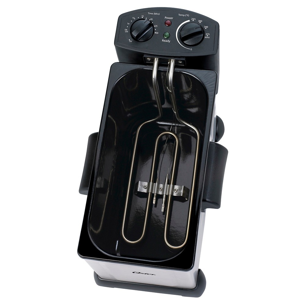 slide 3 of 5, Oster 3.7qt Deep Fryer - Stainless Steel CKSTDFZM37, 3.7 qt