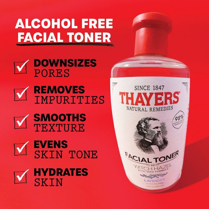 slide 3 of 9, Thayers Natural Remedies Witch Hazel Alcohol Free Lavender Facial Toner - 12 fl oz, 12 fl oz