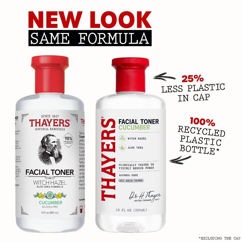 slide 3 of 9, Thayers Natural Remedies Witch Hazel Alcohol Free Toner with Cucumber - 12 fl oz, 12 fl oz