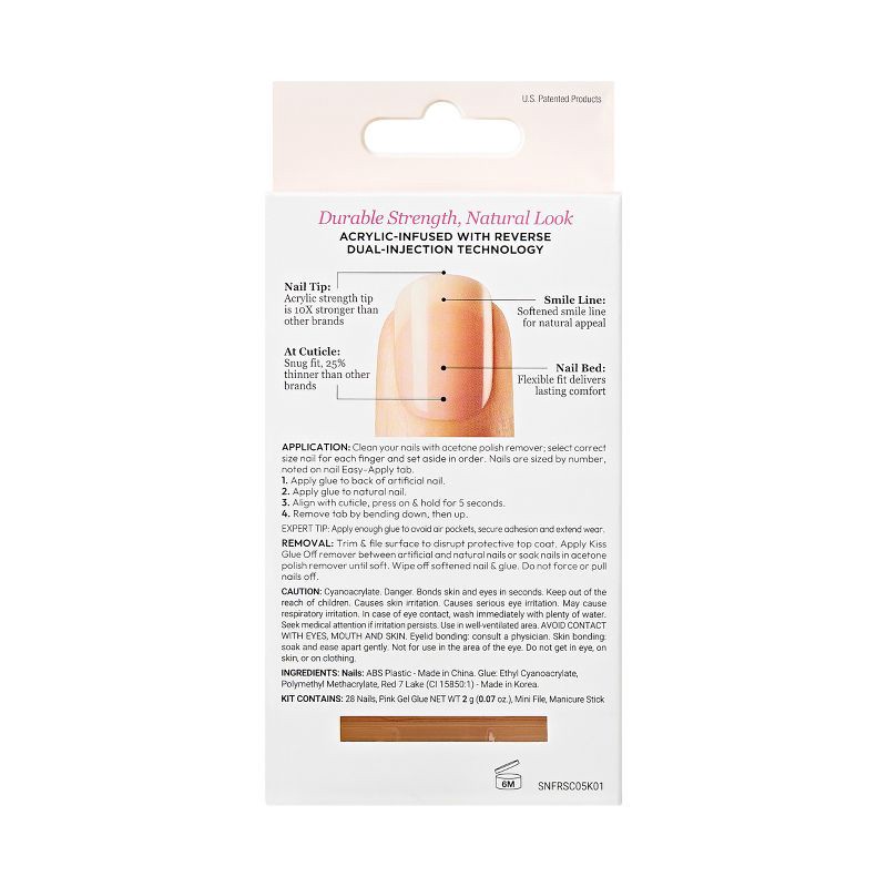 slide 9 of 13, KISS Products KISS Salon Acrylic Nude French False Nails - Breathtaking - 28ct, 28 ct