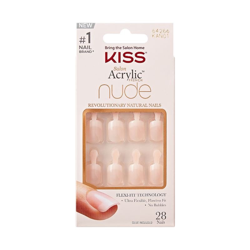 slide 8 of 8, KISS Products KISS Salon Acrylic Nude French False Nails - Breathtaking - 28ct, 28 ct