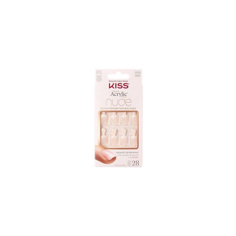 slide 1 of 8, KISS Products KISS Salon Acrylic Nude French False Nails - Breathtaking - 28ct, 28 ct