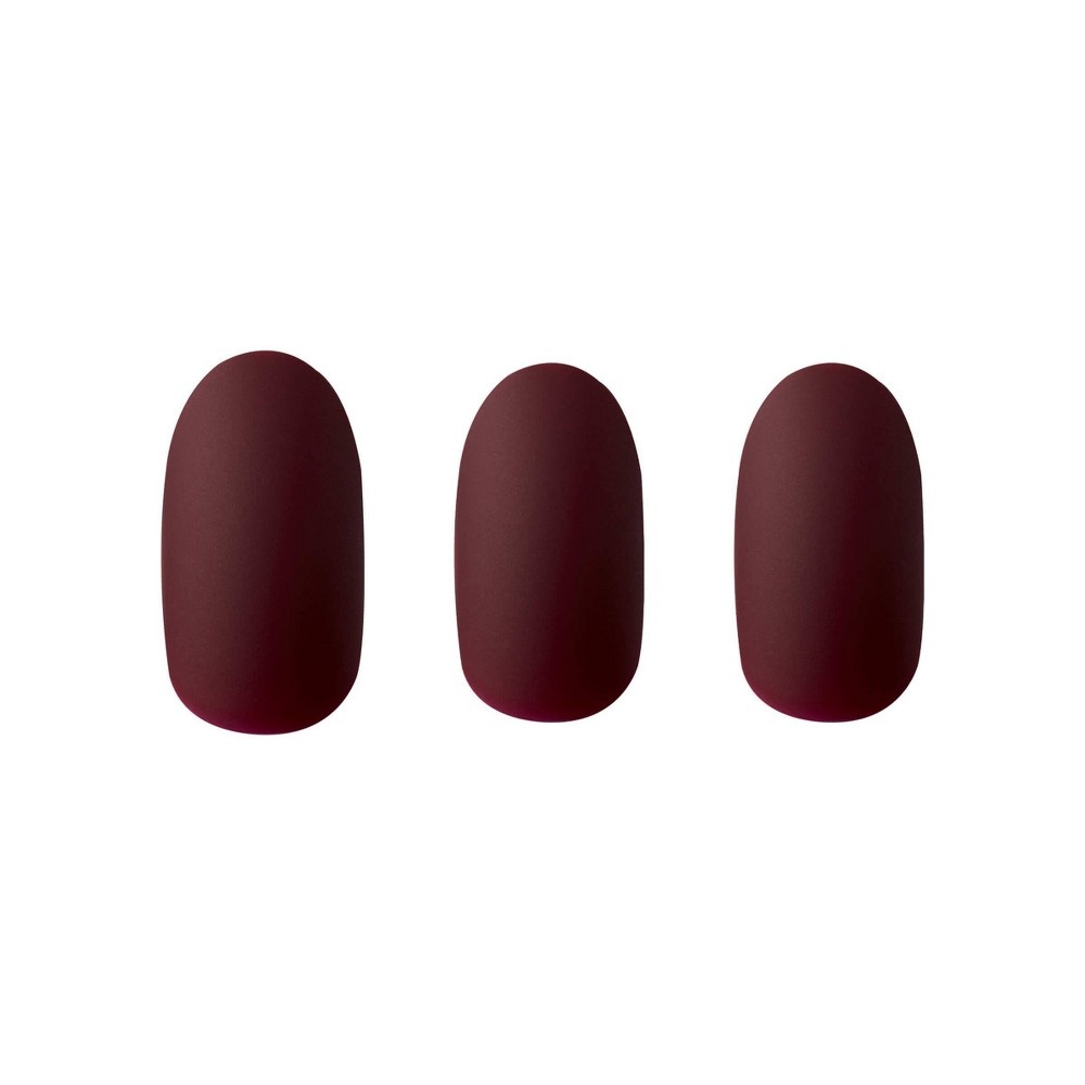 slide 3 of 4, Kiss Nails Kiss Gel Fantasy Ready-To-Wear Fake Nails - Burgundy, 28 ct