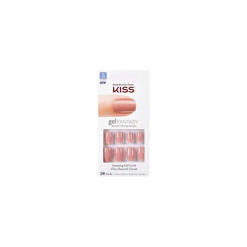 slide 1 of 5, KISS Gel Fantasy Ready-To-Wear Fake Nails - Pink - 28ct, 28 ct