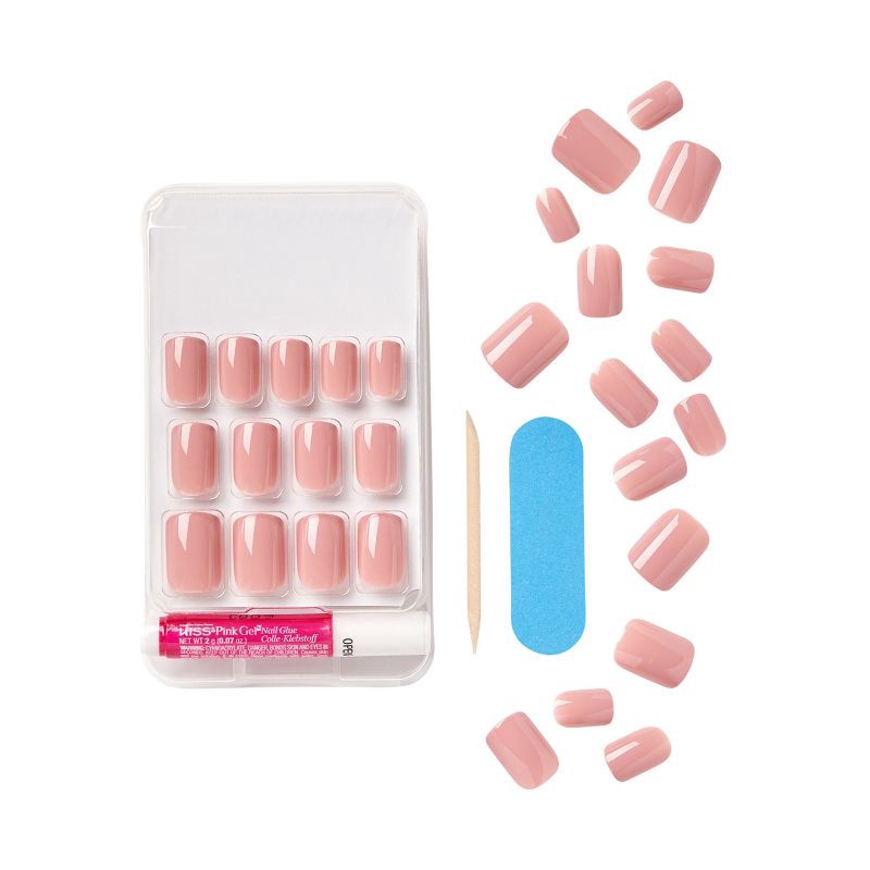 slide 6 of 8, KISS Products KISS Gel Fantasy Ready-To-Wear Fake Nails - Pink - 28ct, 28 ct