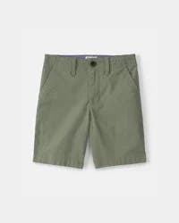 Oshkosh Boys Twill Flat-Front Shorts - Green - Size 8