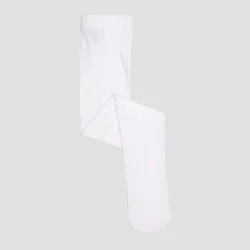 Girls' High Waisted Nylon Tights - Cat & Jack™ Fresh White 4-6X