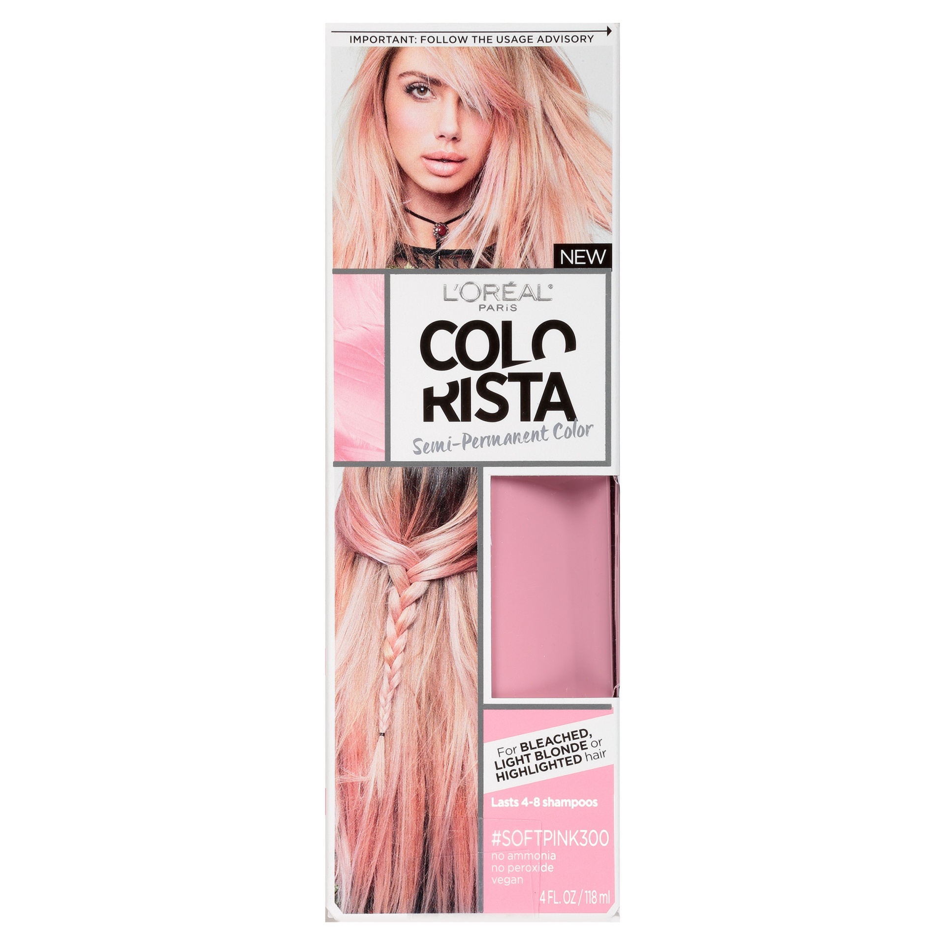 slide 1 of 8, L'Oreal Paris Colorista Semi-Permanent Temporary Hair Color - Light Blonde/Soft Pink - 4 fl oz, 4 fl oz