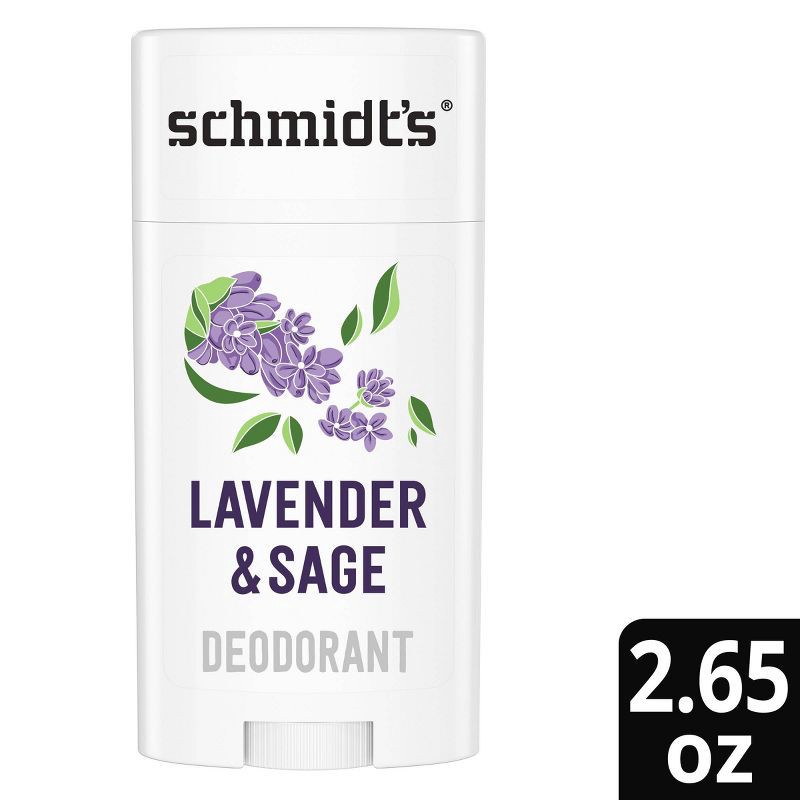 slide 1 of 9, Schmidt's Lavender + Sage Aluminum-Free Natural Deodorant Stick - 2.65oz, 2.65 oz