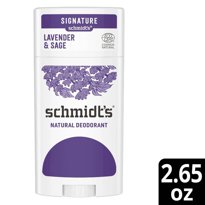 slide 1 of 6, Schmidt's Lavender + Sage Aluminum-Free Natural Deodorant Stick - 2.65oz, 2.65 oz
