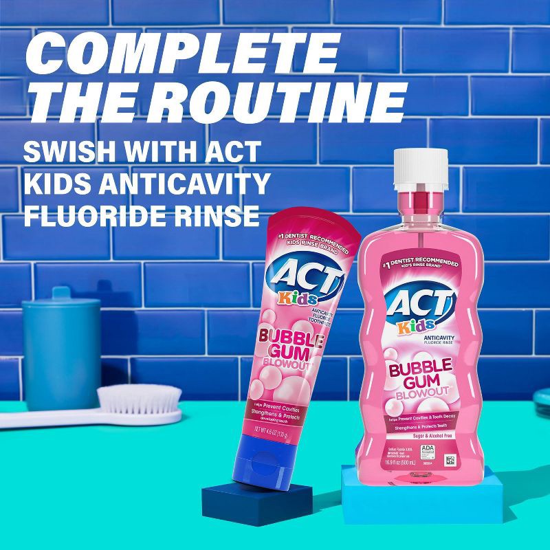 slide 5 of 5, ACT AT Kids' Bubblegum Toothpaste - 4.6 fl oz, 4.6 fl oz