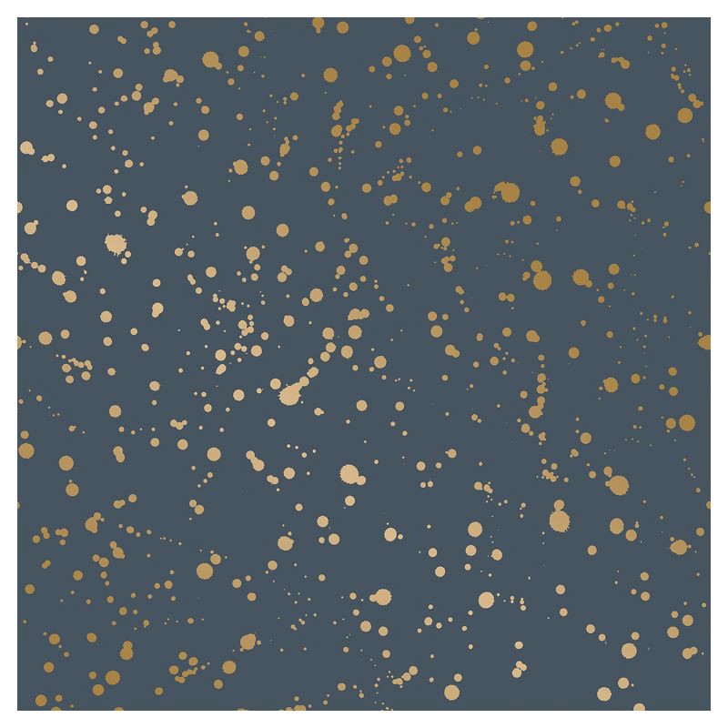 slide 7 of 7, Celestial Peel & Stick Wallpaper Navy/Gold - Opalhouse™: Removable Vinyl, Self-Adhesive, Stain-Resistant, 27.5 Sq Ft Coverage, 27.5 sq ft