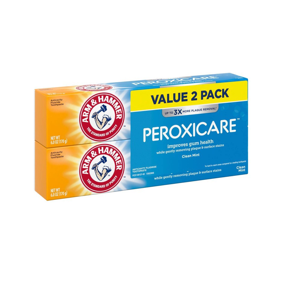 slide 2 of 6, Arm & Hammer PeroxiCare Healthy Toothpaste - 6oz/2pk, 12 oz