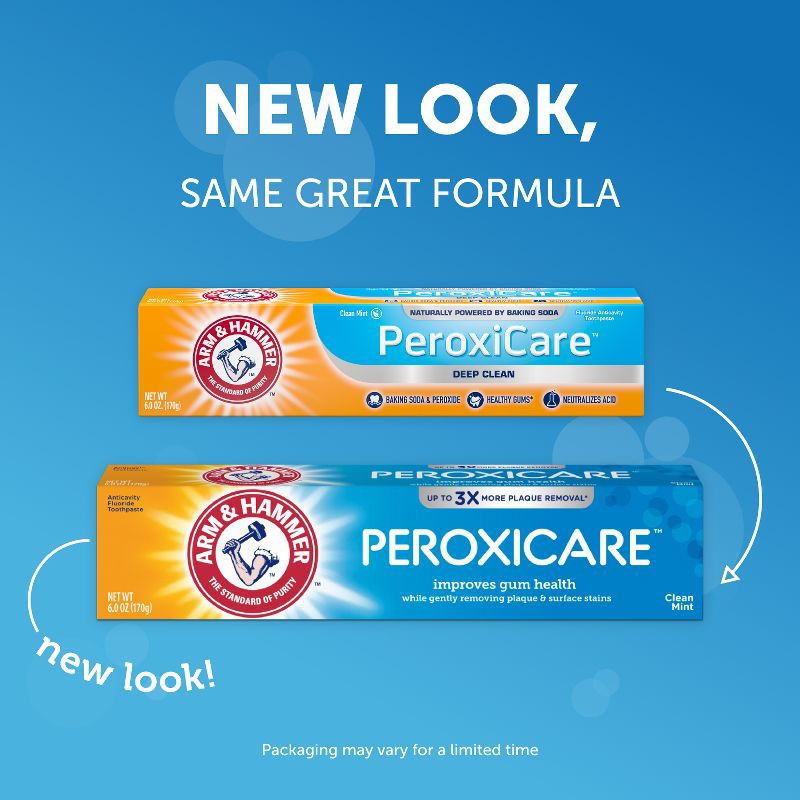 slide 3 of 10, ARM & HAMMER PeroxiCare Gum Health Anticavity Flouride Toothpaste - 6oz/2ct, 2 ct; 6 oz