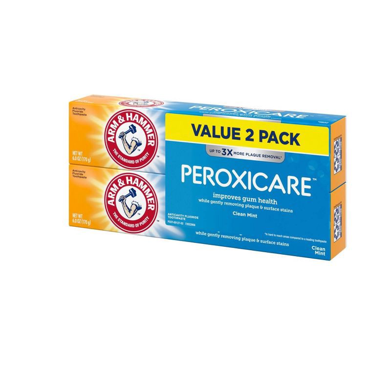 slide 3 of 6, Arm & Hammer PeroxiCare Toothpaste - 6oz Twin Pack, 12 oz