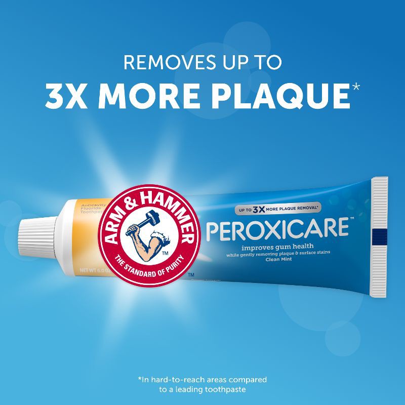slide 4 of 9, ARM & HAMMER PeroxiCare Gum Health Anticavity Flouride Toothpaste - 6oz/2ct, 2 ct; 6 oz