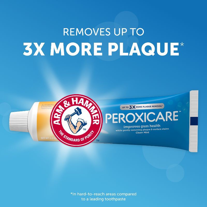 slide 4 of 10, ARM & HAMMER PeroxiCare Gum Health Anticavity Flouride Toothpaste - 6oz/2ct, 2 ct; 6 oz