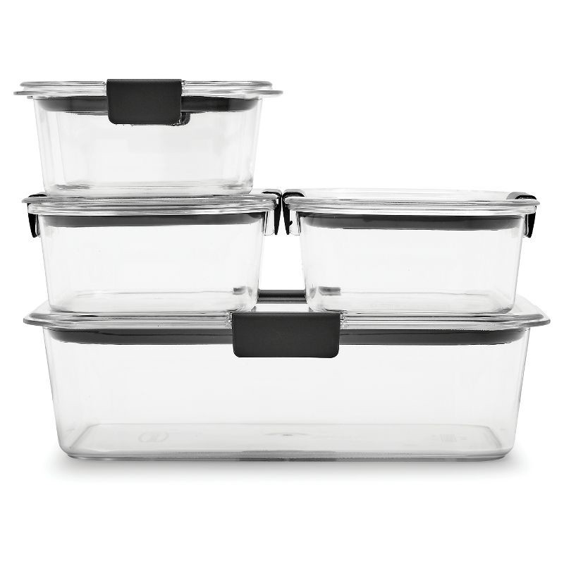 slide 4 of 8, Rubbermaid 10pc Brilliance Leak Proof Food Storage Containers with Airtight Lids: BPA-Free, Microwave & Freezer Safe, 10 ct