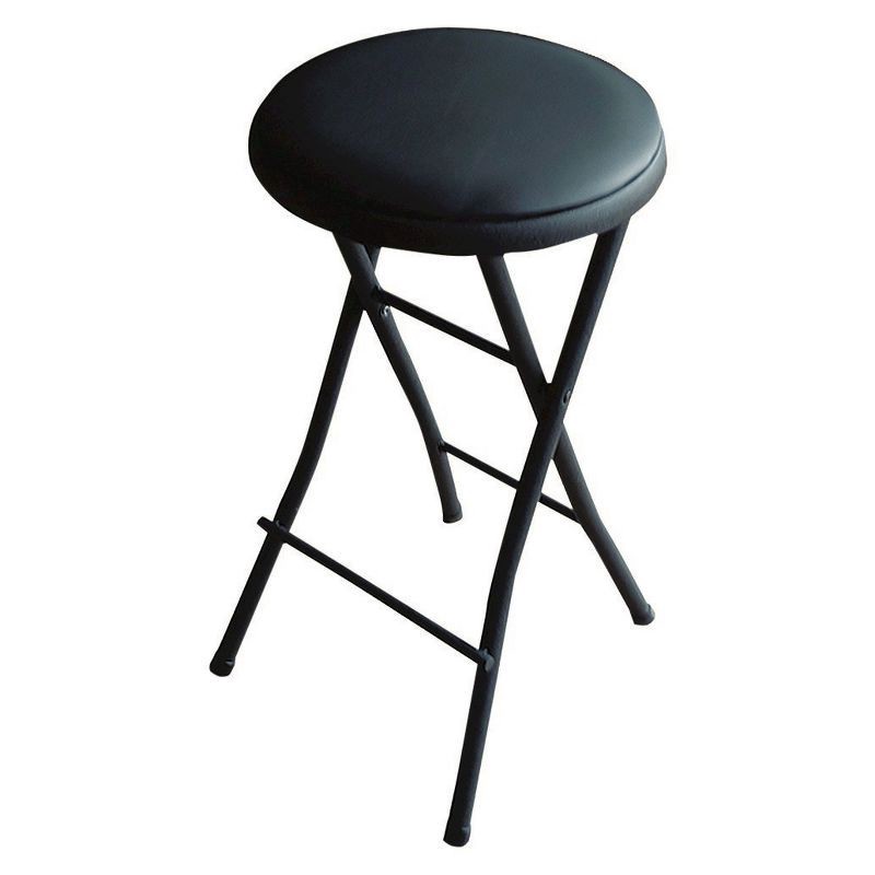 slide 1 of 3, Peakform Vinyl Folding Stool Black, 1 ct