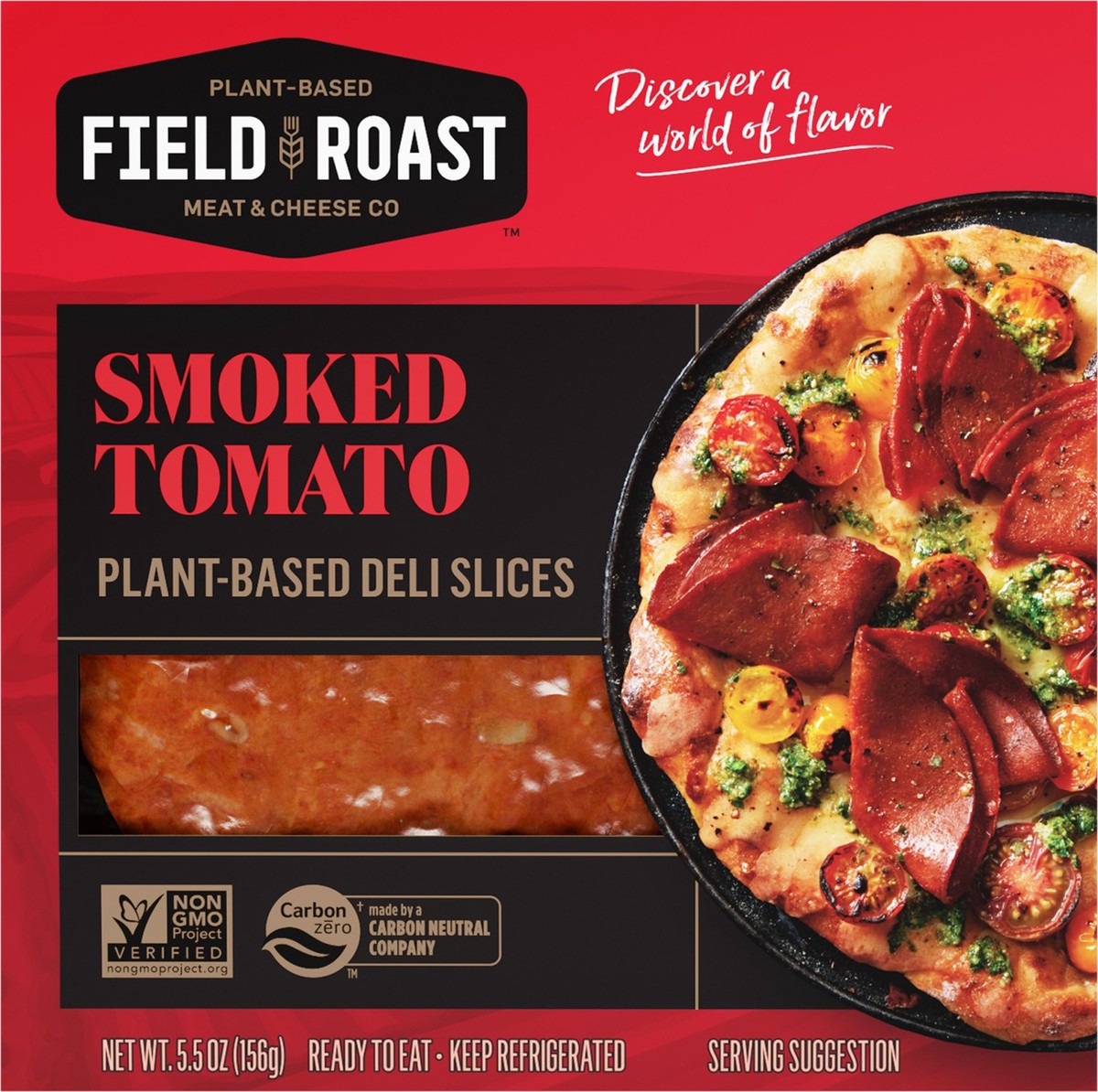 slide 2 of 5, Lightlife Deli Slices, Plant-Based, Smoked Tomato, 5.5 oz