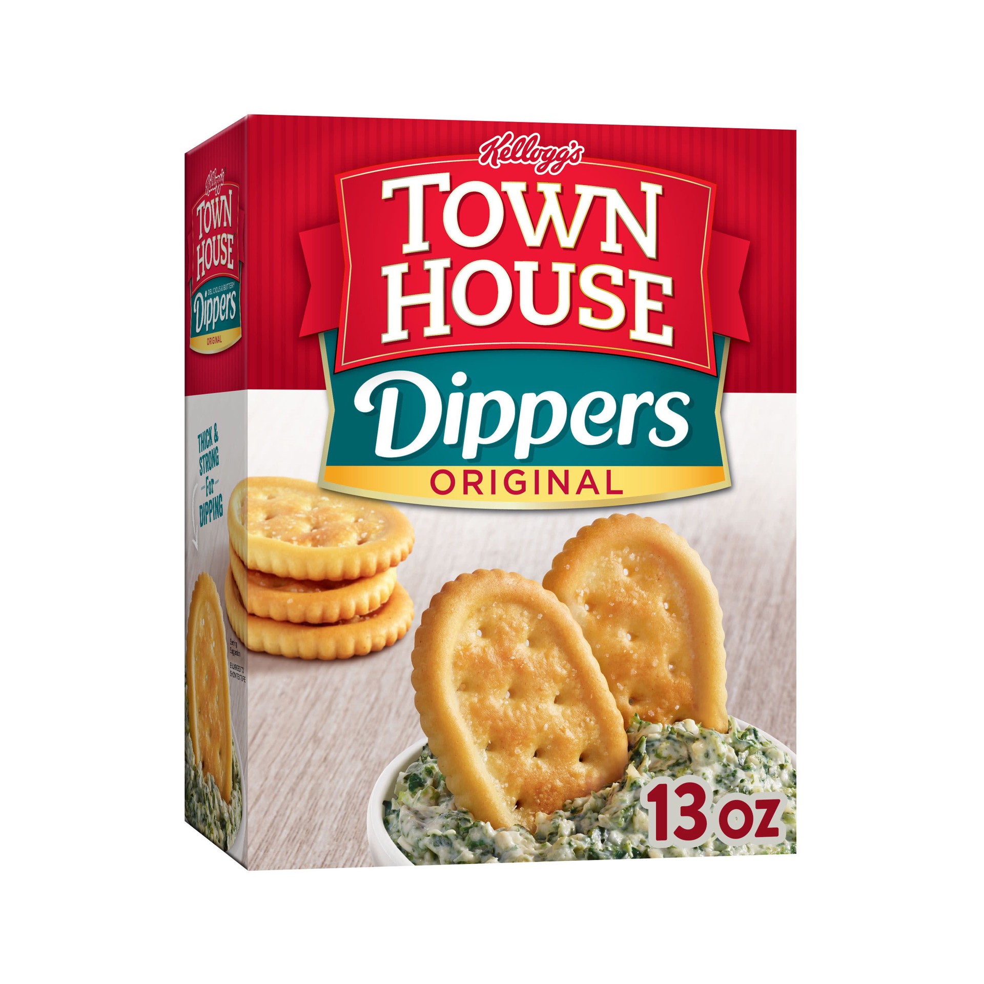slide 1 of 5, Town House Kellogg's Town House Dippers Baked Snack Crackers, Original, 13 oz, 13 oz