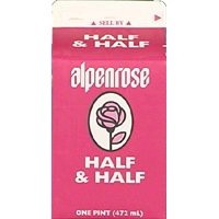 slide 1 of 1, Alpenrose Half & Half, 1 pint