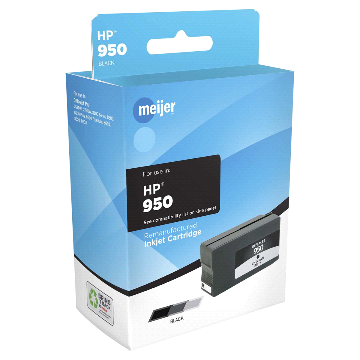 slide 1 of 1, Meijer Remanufactured Inkjet Cartridge, Replacement for HP 950, Black, 1 ct