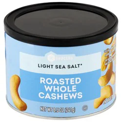SE Grocers Roasted Lightly Salted Whole Cashews 8.5 Ounces