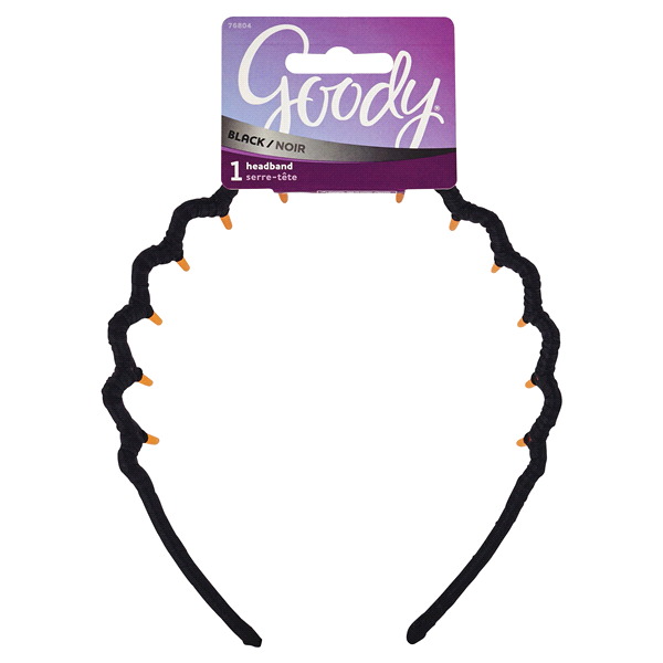 slide 1 of 1, Goody Colour Collection Ribbon Wrapped Headband, Black, 1 ct