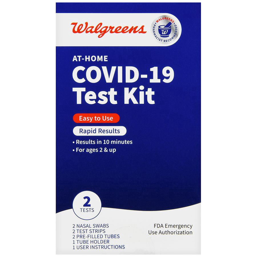 slide 4 of 5, Walgreens COVID-19 Antigen Test Kit, 2 ct