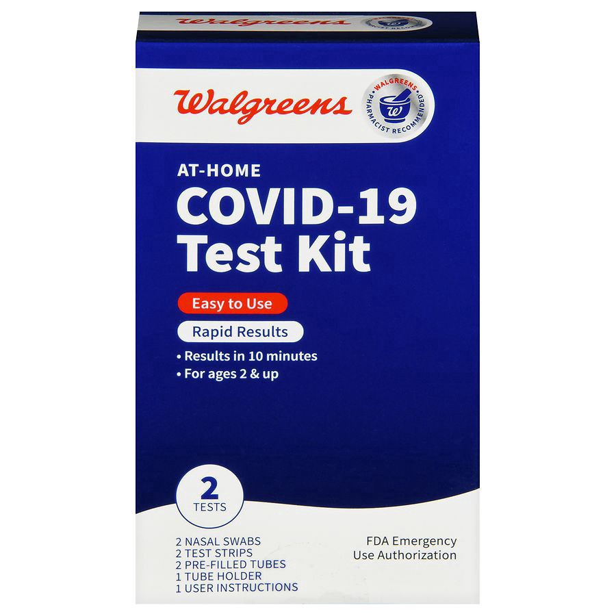 slide 1 of 5, Walgreens COVID-19 Antigen Test Kit, 2 ct