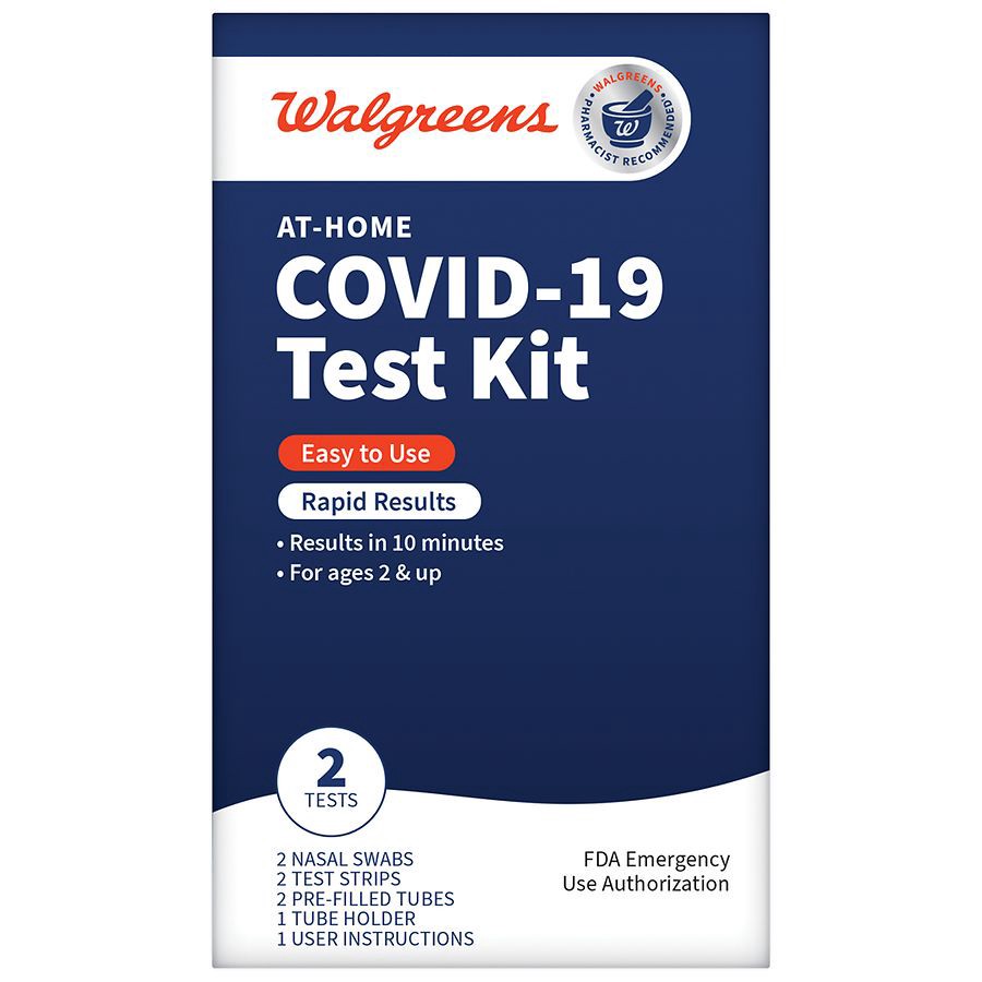 slide 1 of 1, Walgreens COVID-19 Antigen Test Kit, 2 ct