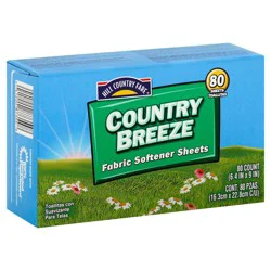 Hill Country Fare Fabric Softener Dryer Sheets - Country Breeze